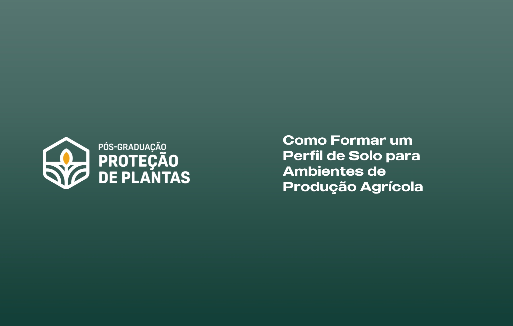 Course Image COMO FORMAR UM PERFIL DE SOLO PARA AMBIENTES DE PRODUÇÃO AGRÍCOLA
