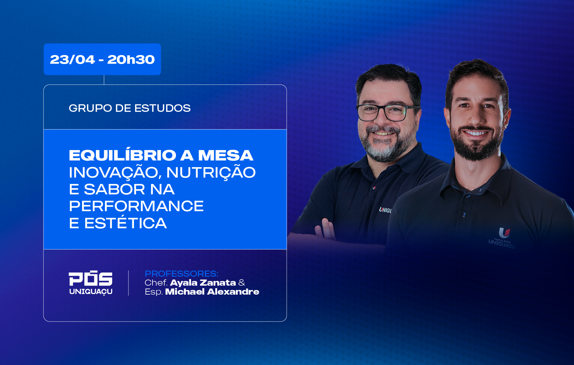 Course Image GRUPO DE ESTUDOS - GASTRONOMIA CLÍNICA E ESPORTIVA - Chef Ayala Zanata e Esp. Michael Alexandre